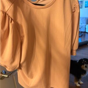Peach Puff Sleeve Women's Top